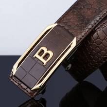 Curea bărbătească cu cataramă automată, stil casual, curea medie din piele PU, curea la modă, design clasic cu litere, vară, casual pentru școală, afaceri, cadou pentru iubit, soț, tată, tată, bărbați, purtare zilnică, modă, adolescenți, exterior, vacanță, atletic, călătorii, stradă, boho, vintage, toamnă, toamnă, Halloween