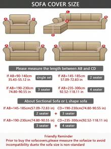 1PC Jacquard Elastic Sofa Cover, Modern Style Anti Slip Sofa Cover, Suitable For L-Shaped Sofas And 1/2/3/4 Seat Sofas, Universal For All Seasons, Easy To Install And Remove