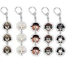 bandai Cadena de llave de acrílico con decoración colgante de bolsa de dibujos animados de Bungo Stray Dogs con los personajes Nakajima Atsushi y Kunikida Doppo. Adecuado para bolsos, mochilas y llaves. El regalo perfecto para fans, decoración para fiestas de cosplay, pendientes para el coche. Derivados creativos de anime, pendientes de cómics japoneses, colecciones de fans senior de anime, regalos de la serie Otaku, regalos económicos para fiestas