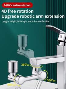 A Versatile Faucet Aerator With Adjustable Water Flow, Easy-To-Install Faucet Extender, Rotating Multi-Functional Faucet Extender With Two Spray Modes, Suitable For Kitchen And Bathroom.