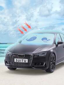 Cartoon Magnetic Sunshade Curtain For Car, Magnetic Side Window Sunshade Curtain, Car Interior Heat Insulation Sun Visor, Anti-Peeping Shading Cloth - Multicolor - View 2