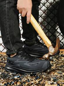 Zapatos de seguridad ligeros para hombre con punta de acero, zapatillas antihincamiento y antiaplastamiento, botas de trabajo de seguridad de moda y calzado de protección