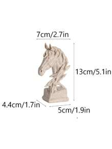 1 Stück Harz Pferdekopf Skulptur, kreative vintage Tier Themen dekorative Statue, geeignet für Heim Büro Dekoration, Wohnzimmer, Bar, Eingang, Harz Ornament, Handwerk, Büro, Garten und Geschenk, Geschenk für Pferdeliebhaber