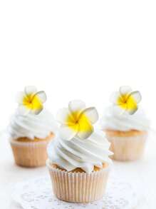 20pcs/10pcs/Artificial Hibiscus Cake Topper, Floating Flowers In The Pool, Hawaiian Flower Centerpiece, Wedding Birthday Anniversary Cake DIY Home Wedding Anniversary Graduation Party Decoration Reusable