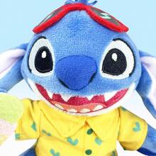 Jucărie de pluș din seria Lilo & Stitch de la Disney - Stitch ținând înghețată - Decorație drăguță de geantă portabilă cu pandantiv cu blană - Multicolor - Vizualizare 5