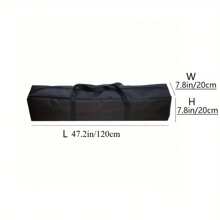 1pc Oxford Fabric Outdoor Camping Gear Storage Bag Tent Pole Folding Chair Egg Roll Table Fishing Rod Long Strip Pouch,Travel Clothes Organizer, Black Rectangular Bag