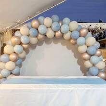 20 pezzi/40 pezzi di palloncini blu-grigi e dorati da 10 pollici, adatti per festa di nascità, festa della sposa, compleanno, decorazione matrimonio