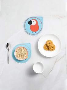 1 pieza Almohadilla de silicona resistente al calor con diseño de animal, salvamanteles elegante para uso doméstico, alfombrilla de aislamiento de alta temperatura para platos, tazones y utensilios de cocina