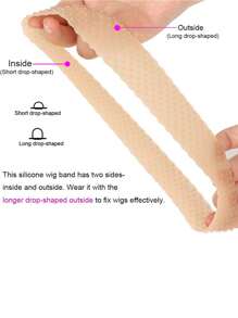 1PC Wig Grip Band, Non Slip TransparentHeadbands For Women, Natural Grip ComfortElastic Wig Grip Cap For Lace Wigs To Hold Wigs