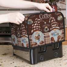 1 buc. Capac de praf pentru aparatul de cafea, hota de praf pentru prăjitor de pâine, 2/4 felii, potrivită pentru majoritatea cuptorului cu microunde.