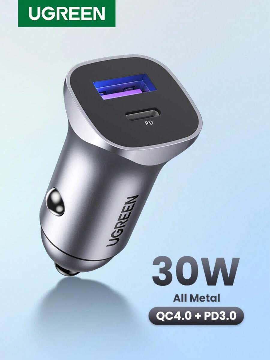 UGREEN PD 30W Car Charger Type C Compatible With IPhone Galaxy Xiao Mi Fast Car Cellphones Charger