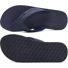 KuaiLu Men's Yoga Mat Leather Flip Flops With Arch Support Comfortable Cushion Walking Thong Sandals Slip On Indoor Outdoor