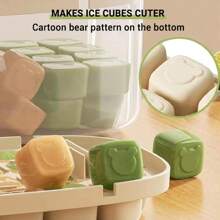 1pc Ice Cube Mould 8/28/56 Grids Ice Cube Tray With Lid With Ice Scoop And Storage Box Summer Home Kitchen Essential Ice Maker