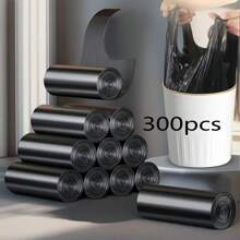 100pcs/300/500pcs Household Thickened Handbag Garbage Bags,Hands-Free Handling Thick Material Garbage Bags For Household Kitchen Bathroom Living Room And Office Waste