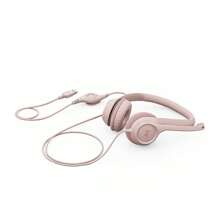 Logitech H390 Kopfhörer mit Kabelfunktion, klare Anrufe, bequeme Steuerung, bequeme Polsterung, Stereoklang, Mikrofon mit Rauschunterdrückung, drehbarer Mikrofonarm, USB-Anschluss, Pink
