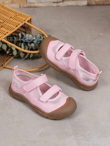 1 Pair Pink Patchwork Fashion Kids Sports Casual Sandals