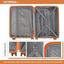 Suitcase 14 20 24 28 Inch Cabin Carry On Check In Lightweight PP Hard Shell Travel Luggage Set TSA Lock Spinner Wheels Single Holiday Business Family - Orange - View 11