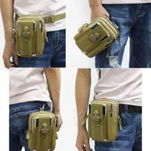 Sac de taille de téléphone durable Sac banane tactique Camouflage Pack de sport extérieur Course Pochette de rangement multifonctionnelle