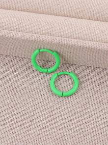 1 Pair Geometric Round Stylish Earrings For Women, Niche European And American Style - Colorful Niche Round - View 6