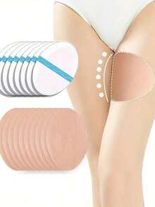 5/10pcs Thigh Chafing Guards, Unisex Elastic Thigh Protector To Prevent Chafing Walking, Clear Invisible Anti-Chafing Thigh Bands, Transparent Waterproof Stickers, Waterproof And Breathable, Belt, Stickers - Multicolor - View 2