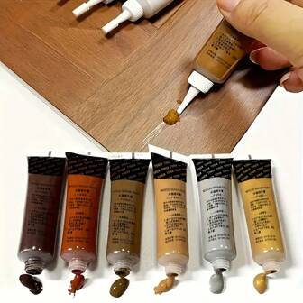 Wood Furniture Repair Paint And Color Repair Paste, Wood Crack Filler, Repair Damaged Wooden Furniture, Colored Spackling For Floors, Suitable For Chairs, Tables, Wooden Floors, And Other Wooden Furniture