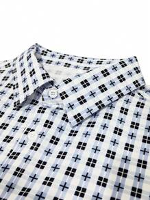 Camisa casual a cuadros para hombres, camisa de manga larga retro a cuadros de peso ligero, camisa elegante de manga larga para hombres