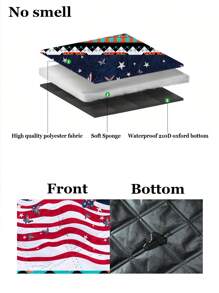 1pc Digital Printed Thickened Outdoor Oxford Cloth Waterproof Camping Mat