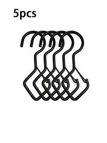 5个S形挂钩，带夹子的衣柜衣架，适用于植物、衣服、厨房用具、灯串、手提包、皮带、帽子 - 彩色 - 查看 9