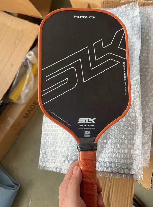 Selkirk Sport SLK Halo Raw Carbon Fiber Pickleball Paddle | Designed In The USA | Choose From The T700 Raw Carbon Fiber Power, The 18k Ultraweave Control, Or The Kevlar Linkweave Thermoformed Pro