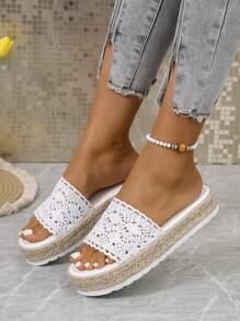 Sandalias planas de estilo bohemio para mujer, modelo 2024