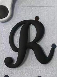 1pc Black Letter Beach Bag Accessory Decoration Pendant Insert Pocket Accessory, Letter A-Z, Suitable For Women's Rubber Beach Tote Bag, EVA Bag, Personalized Handbag, 3D Letter DIY Bag, Y2K Sticker - Black - View 13