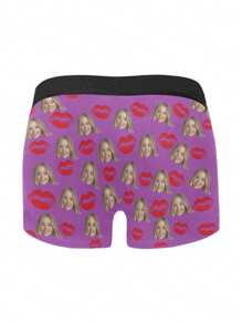 Custom Men Boxer Briefs Personalized Underwear With Photo Picture Customized Girlfriend's Face Boxers,Valentine's Day Gifts ,1pc Dawg Colorful,Cute,Adorable,Contracted,Funny Custom,Unique,Customized,Personalized Underwear Ideal Gifts For Him Boyfriend Bedroom,For Weddings,For Anniversaries,For Birthdays,For Holiday