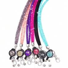 1pc Rhinestone Mesh Lanyard, Suitable For ID Card Badge Holder With Retractable Clip On Halter,School Supplies,Back To School - Multicolor - View 1