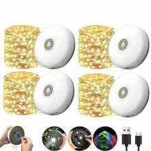 Magnetic Camping Starry Sky Atmosphere Lamp: 2000mAh Battery Life + Type-C Fast Charging Battery Level Visualization ▎Strong Light Flashlight + 7-Color Soft Light + 10m Light Strip Outdoor Camping & Home Dual Use - Multicolor - View 15