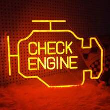 Check Engine Light Neon Signs For Wall Decor,LED Garage Neon Lights Sign For Dad Gifts,Man Cave Auto Repair Workshop Party Decor - Repair - View 10