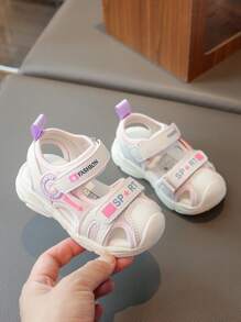 Toddler Baby Anti-Kick Sandals, Summer New Kids Girl Walking Shoes, Korean Style Boys Beach Shoes, Soft Bottom Functional Shoes