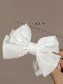 1 kẹp tóc ngọc trai nơ kiểu công chúa, màu hồng/trắng/đỏ/nâu, kẹp tóc hình bướm hai mặt thích hợp cho việc búi tóc rối hàng ngày hoặc khi đi học - Kẹp thịt viên Satin YZ102. - Xem 11