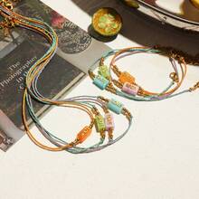 1pc/Set Love Letter Bead And Colorful Rope Necklace & Bracelet Set - LOVE Letter Necklace - View 4