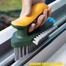 Heavy Duty Cleaning Brush 2 In 1 Gap And Floor Scrubber Plastic Bristles Ergonomic Handle Perfect For Bathroom Tiles Kitchen Sink Living Room Corners All Purpose Household Cleaning Tool