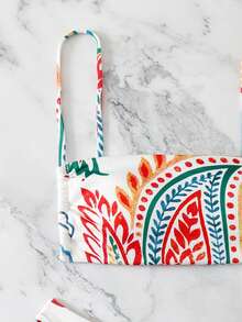 2 Pieces Set - European & American Style Women's Swimwear, 2025 Colorful Print Sexy Bikini Beach Holiday Teenager Two Pieces Swimwear Set