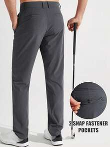 SANOPY Mens Golf Pants Stretch Work Dress Pants  Quick Dry Lightweight Casual Comfy Trousers With Pockets - 深灰色 - 查看 4