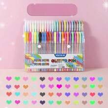 Sanrio 12pcs/18pcs/24pcs/36pcs/48pcs Colorful Glitter Gel Pens, Multicolor Ball Pens Set, Highlights/Marker Pens For Drawing, Journaling, Coloring, Art Supplies, Creative Stationery, Gifts For Kids, Students, Holidays, Pens, Gel Pens, Stationery, Pens, Gel Pens, Glitter Pens, Gel Pens, Colouring Pens, Glitter, Back To School