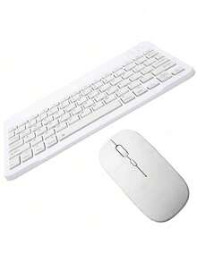Macaron Color Wireless Bluetooth Keyboard And Mouse Kit Suitable For PC, IPad, Tablet And Notebook - 白色 - 查看 1