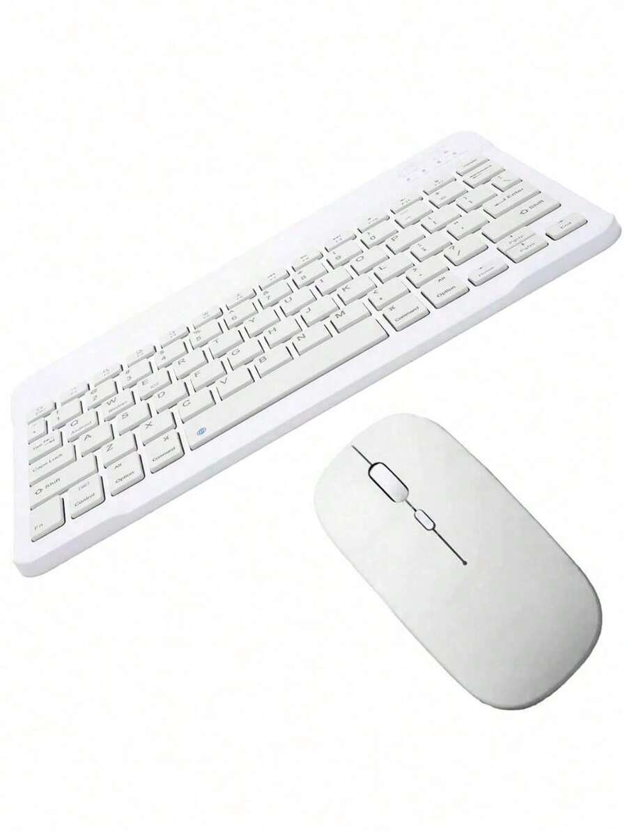 Macaron Color Wireless Bluetooth Keyboard And Mouse Kit Suitable For PC, IPad, Tablet And Notebook - 白色 - 查看 1
