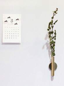 1/2/3 ملصقات ديكور الحائط، قلادات غير مثقوبة، ترتيبات زهور معدنية، زهور صناعية، ديكورات حائط داخلية، أواني زهور ديكور المنزل ديكور الغرفة أواني زهور أواني زجاجية - الذهبي - مشاهدة 5