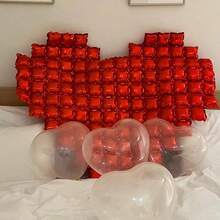 心形背景墙铝箔气球情书气球婚礼派对情人节快乐家居装饰用品，