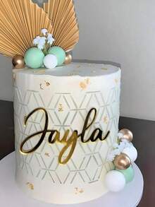 Custom Text Acrylic Cake Label,Script Custom Acrylic Cake Charm/Personalized Acrylic Mirror Cake Plaque/ Name Cake Topper, Charm /Name Charm For Cake/Wedding Place Cards - Cake Nameplate Label - View 10