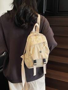 Joivida 女士时尚可转换单肩包和胸包 - 可调节肩带、多个拉链口袋、耐用面料、适合旅行和日常使用、多功能背包、休闲风格、与背包配件完美搭配、学校背包返校必需品 - 彩色 - 查看 14