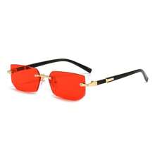 1 pièce Lunettes rectangulaires décoratives sans monture mode homme, accessoire essentiel de style rétro en matériau métallique de luxe, polyvalent et classique