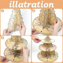 3-Tier Magical Wizard Cupcake Stand Wizard Birthday Party Cake Stand Birthday Party Wizard Birthday Party Supplies Gift For Magical Lover